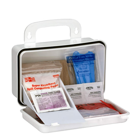 First Aid Only 6021 21-Piece Body Fluid Clean Up Kit, Commercial Cleaning Equipment for Spills in Weatherproof Plastic Case...