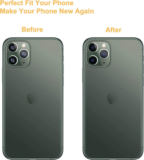 Rear Back Camera Lens Glass Replacement Compatible with iPhone 11 Pro & iPhone 11 Pro Max with Adhesive, Anti-Static Tweezers, Precision Knife Rep...