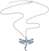 BONSNY Statement Enamel Rhinestone Dragonfly Necklaces Pendant Original Design Gifts for Women Nature lover Jewelry...