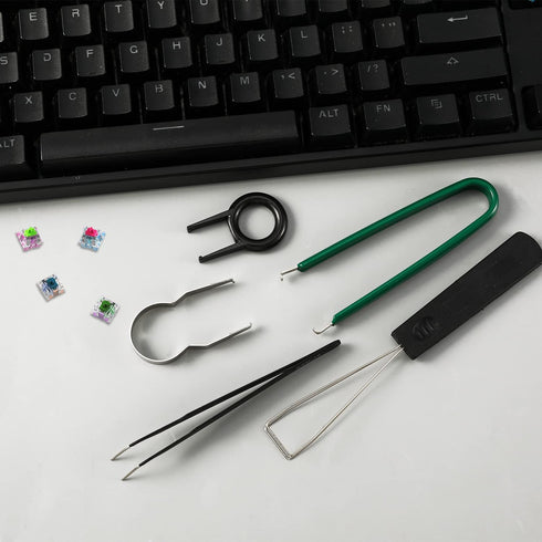 Set of 5pcs Keyboard Cleaning Tools, Keycap Remover Key Switch Puller Keycap Puller Kit with Keycap Tweezers for Hot Swappable Mechanical Keyboard...