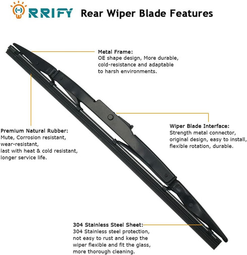Rear Windshield Back Wiper Arm Blade Set 76720-T0A-003 for Honda CRV CR-V 2012-2016, for Toyota Highlander 2008-2013, for Toyota Prius V 2012-2015...