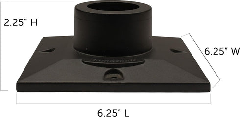 Gama Sonic Cast Aluminum Pier Base Mount for 3-inch Fitter Post Top Mounts, Black, PBM00...