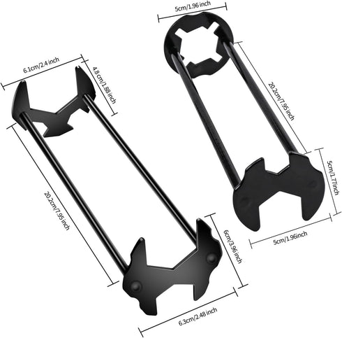 Basin Wrench, 7 Sizes Sink Wrench Set Universal Under Sink Plumbers Wrench, Multifunctional Sink Wrench Universal Under Sink Plumbers Wrench, Fauc...