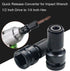 DCA 4PCS 1/2 inch Square Drive to 1/4 inch Hex Female Socket Adapter Converter Chuck Adapter for Impact Air and Electric Wrench...
