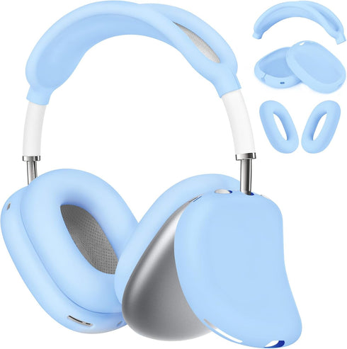 AIRSPO Airpods Max Case Cover, Silicone Case Cover for AirPods Max Headphones, Anti-Scratch Ear Pad Cover/Headband Cover for Apple AirPods Max, Ai...