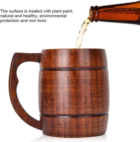 Beer Stein Wooden Cups Cup, Beer Mugs Beer Mug, Beer for Drinks Coffee Water...