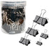 120Pcs Binder Clips Assorted Size, Office Clips with Clear Storage Container, Bulldog Clips, Paper Clips, Office Supplies...