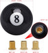 Shift Knob Manual Gear,Round Ball Shift Knob Acrylic Gear Shift Knob,Universal Shifter Knob with 3 Adapter,Fit for Manual Car (Black 8)...