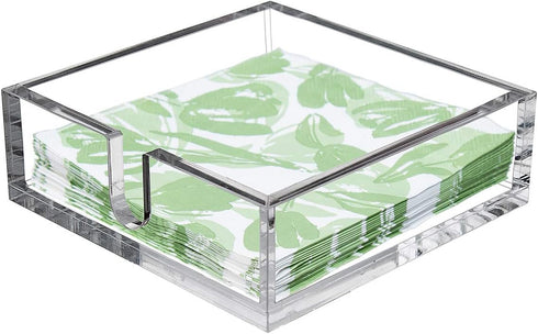 IEEK Acrylic Cocktail Paper Napkin Holder,Decorative Clear Cocktail Napkin Caddy Beverage Napkin holder,Pack of 1...