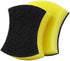 Dish Scrubbing Sponges with Black Scouring Pad, Pack of 5, Double-Sided Material, Double Side Effect, Polyester and Sponge, Yellow/Black...