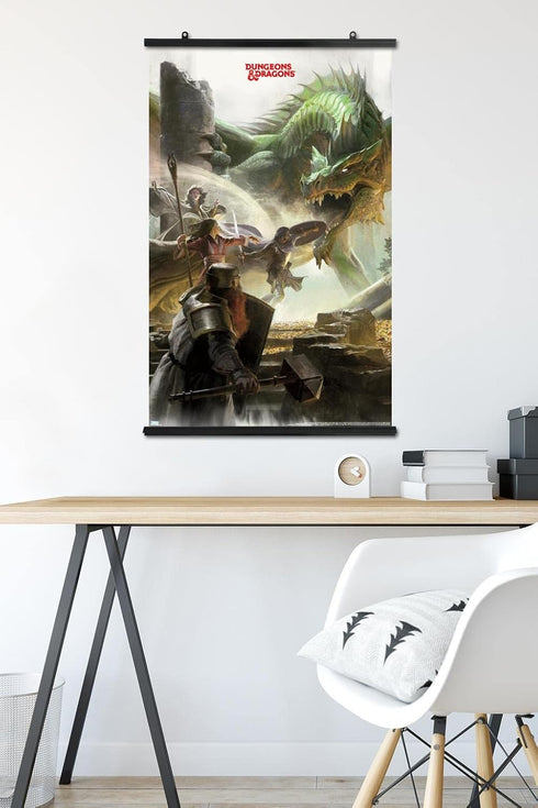 Trends International Dungeons and Dragons - Adventure Wall Poster, 22.375" x 34", Premium Poster & Clip Bundle...