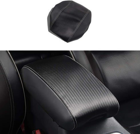 AAGiiLEEYO Car Center Armrest Covers Fit for 2011-2021 Jeep Grand Cherokee Carber Fiber Pattern Black Leather Covers Center Console Covers...