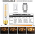 Leools T10 Led Bulb,Dimmable 6W Led Tubular Bulbs,E26 LED Edison Bulb, 60 Watt Incandescent Bulb Equivalent,Warm White 2700K, Clear Glass, E27 Lam...