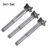 uxcell Forstner Wood Boring Drill Bits 17mm 18mm 19mm Dia. Hole Saw Carbide Alloy Steel Tip Round Shank Cutting for Hinge Plywood Wood Tool 3in1 S...