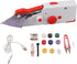 Handheld Sewing Machine Mini Professional Battery Powered, Portable Electric Stitching Machine for Beginners, Red Ergonomic and Compact Hand Sewer...