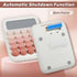 FIOVER Mechanical Switch Calculator, 12 Digits, Large LCD Display, Cute Pink Desktop Calculator with Big Buttons, Aesthetic Calculator for Office,...