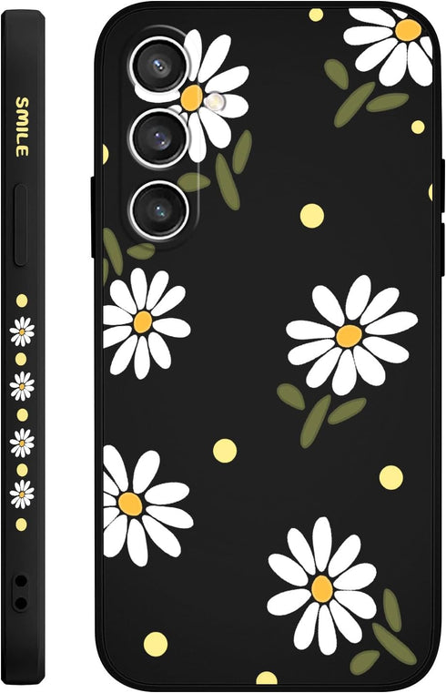 for Galaxy S23 FE Case, Chrysanthemum Creative Side Print Design for Samsung S23 FE 5G Case Soft Silicone Rugged Protective Bumper S23 FE Phone Ca...