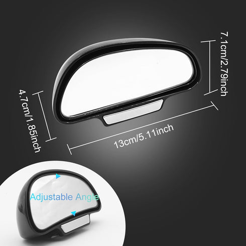 Rearview mirror blind spot mirror?Car Blind Spot Side Mirror?Rear View Auxiliary Blind Spot Mirror?Adjustable Blindspot Convex Wide Angle Side Rea...