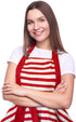 Violet Mist Cute Lovely Retro Aprons for Women Girls Ladies Sexy Vintage Aprons Christmas Apron Red Striped Vintage 50s Apron kawaii Cooking Kitch...