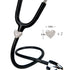 2 Pack Spark Bling Love Heart Stethoscope Charms, Custom Stethoscope Id Name Tag Charm, Silvery RN Nurse Stethoscope Charm for Littman and More (S...