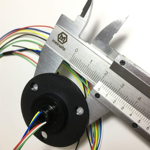 Taidacent Hollow Slip Ring Signal Power Continued 2/4/6/12 Road Collector Ring Conductive Electric Motor Slip Ring Rotating Connector (5mm Inner D...