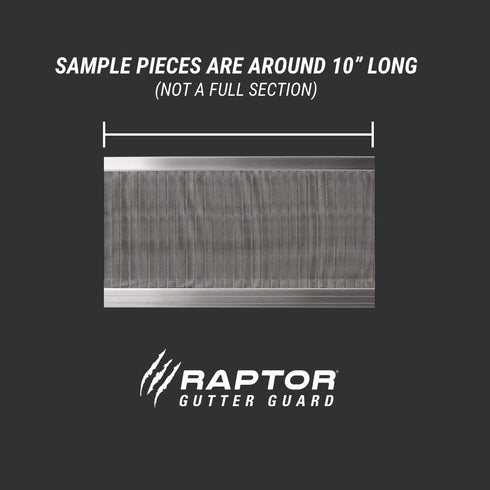 Raptor Gutter Guard Stainless Steel Micro-Mesh Sample Pack (Does not include full length sections)...
