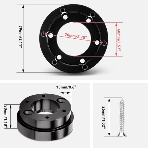 Lumclaw For Logitech G29 G920 G923 13 Inch Steering Wheel Adapter Plate 70mm Pcd Racing Car Game Modification (Black)...