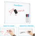 MaxGear Double-Sided Dry Erase Board for Wall, 16"x12" Hanging Whiteboard, Small Dry Erase White Board with 3 Markers&4 Magnets, Portable Whiteboa...