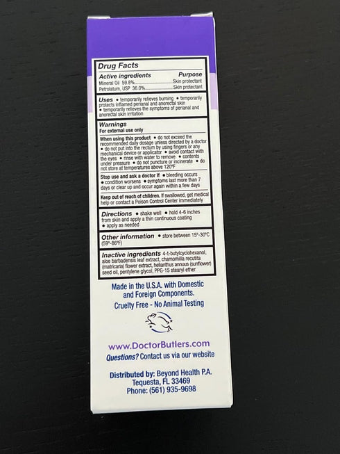 Doctor Butler's Pregnancy & Postpartum Spray - Perineal Spray and Hemorrhoid Treatment with Aloe and Chamomile, Pregnancy Support and Postpartum E...