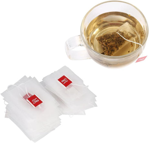 Tea Filter Bag,100Pcs Nylon Empty Tea Infuser Herb Spice Filter Strainer Bags with Drawstring for Household Loose Leaf Tea Coffee Spice Herbs...