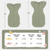 MEXXI Swaddle Baby Sleep Sack with Arms Up, Baby Transitional Swaddle with Double Zipper, 0.5 TOG, 13-19 lbs, M...