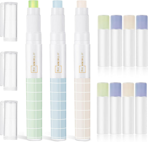 3 Pcs Fabric Glue Pen with Glue Pen Refill Water Soluble Colorful Fabric Glue Stick for English Paper Piecing Patchwork Sewing...