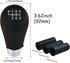 6 Speed Shift Knob Car Shifter Handle PU Leather Gear Stick Head for Most Manual Automatic Vehicles (Red Stitches)...