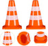 STOBOK Traffic Cone, 14pcs Traffic Signs Toys Miniature Traffic Road Cone Construction Toys Mini Cones Kids DIY Traffic Roadblock Toy for Kids Edu...