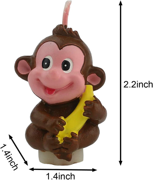 TIHOOD Creative Little Monkey Cartoon Birthday Candle, Smokeless Cake Candle and Party Supplies, Hand-Made Cake Topper Decoration, Great Gift...
