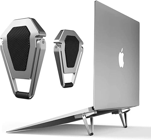 Portable Invisible Laptop Stand - 2PCS zinc Alloy Laptop Mini Stand Heat Dissipation pad, Laptop Lifter Suitable for 12-20 inch Laptop...