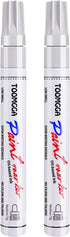 White Paint Pens Permanent Paint Markers - 2 Pack Oil Based Marking Pens, Medium Point, Quick Drying and Waterproof Paint Pens for Rock Painting C...