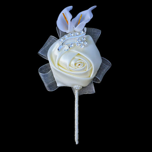 Lapel Flower Pin for Wedding Boutonniere Stick Men Corsage for Groom Wedding Party Suits(pack of 6)...