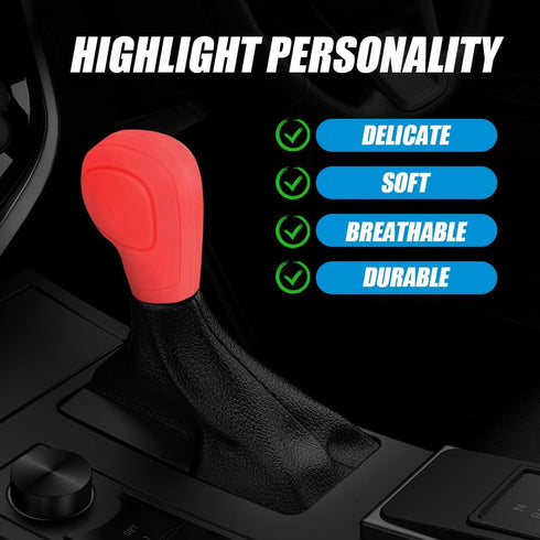 Car Gear Shift Knob Cover, Gear Shift Knob Cover Car Protect Accessories, Car Shift Protector Cover Protector, Silicone Automatic Gear Shift Knob ...