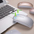 KLO Rechargeable Bluetooth Mouse for MacBook/MacBook air/Pro/iPad, Wireless Mouse for Laptop/Notebook/pc/iPad/Chromebook (BT/B Silver)...