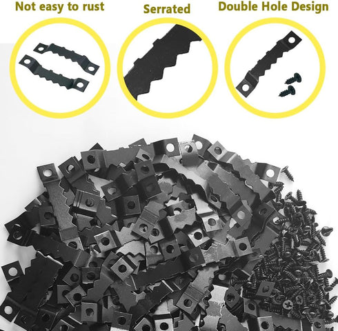 100 Pcs Sawtooth Picture Hangers 1.77in Sawtooth Hangers Picture Hooks Bulk Picture Hanging Brackets with Screws Frame Hanging Kit for Photos Artw...