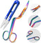 Multi Rainbow 6 Inch Machine Embroidery Double Curved Scissors Bundle + Thread Cutter Nipper Blue...