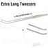 18.9 inch Heavy Duty Extra Long Tweezers for Salt & Fresh Water Fish Tank, Curved SUS 304 Stainless Steel Aquascape Tweezers for Aquarium & Terrar...