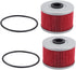 112 HF112 Oil Filter w Cover O-Rings Replacement for KLX110 KLX140 KX450F CRF250L CRF250M CBR250R CBR300R CB300F XR650L XR250 XR400R (Pack of 2)...