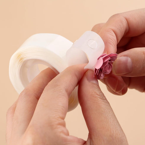 6000 PcsUltra Thin Adhesive Dots10 Roll 1/8in (3mm) 10 Roll3/16in (5mm) Clear Removable Double Sided Stickers Permanent Sticky for Balloons Weddin...