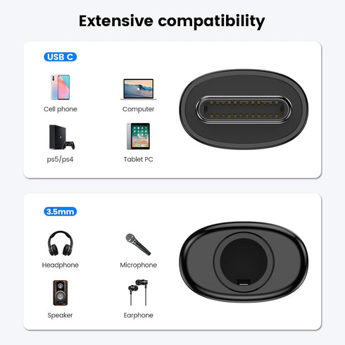MOSWAG USB C to 3.5mm Headphone Adapter, Typc C to 3.5mm Aux Headphone Adapter, USB C to Aux Audio Zinc Alloy Adapter for Samsung GalaxyS23 S22 S2...