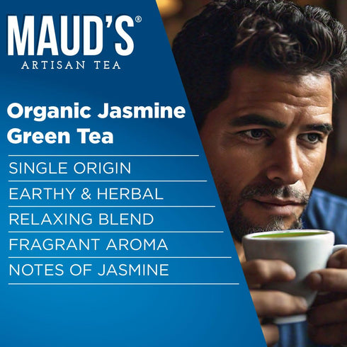 Maud's Organic Jasmine Green Tea Pods, 24 ct, Recyclable Single Serve Tea Pods – 100% Gourmet Blended Tea Leaves, Compatible with Keurig K Cups Ma...