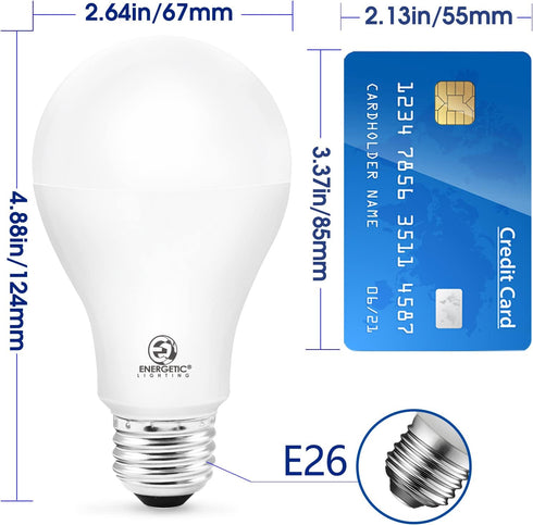 Dimmable A21 LED Bulb, 150 Watt Equivalent, Cool White 4000K, 2600LM, UL Listed, E26 Standard Base, Damp Rated, Super Bright Light Bulbs, 4 Pack...