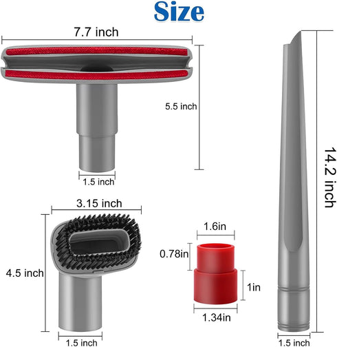 Crevice Tool and Dust Brush Upholstery Tool for Shark Navigator Lift-Away NV500, NV501, NV502, NV560 Vacuum Cleaner, Compare to Part No.X11FC500 G...