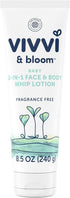 VIVVI & BLOOM 2-in-1 Baby Lotion, Face and Body, for Delicate & Sensitive Baby Skin, Hypoallergenic Lotion, Fragrance Free, 8.5 oz (Pack of 1)...